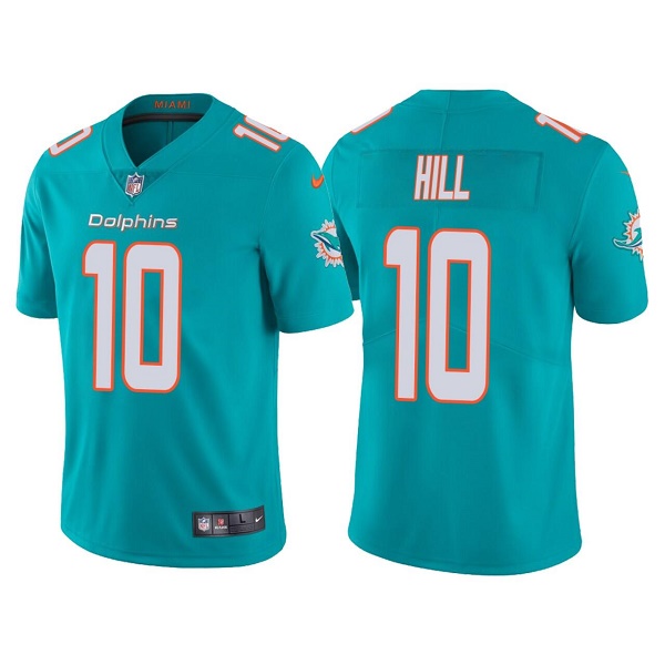 Men??s Miami Dolphins #10 Tyreek Hill Aqua Vapor Untouchable Limited Stitched Football Jersey